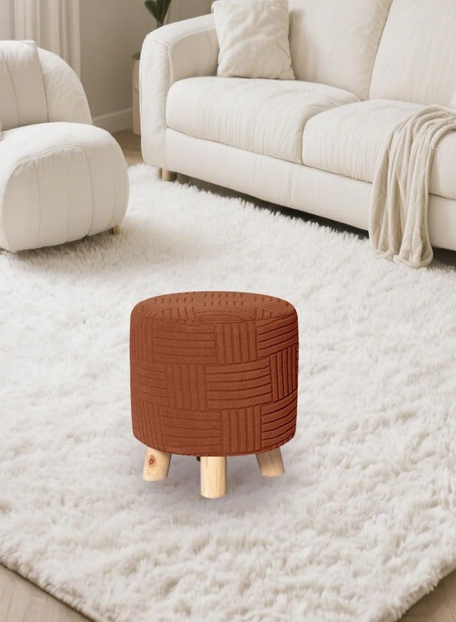 غطاء عثماني دائري من بوينانير، غطاء تخزين عثماني دائري قابل للتمدد، غطاء مسند قدم من الجاكار، غطاء مسند قدم قابل للطي، واقي أثاث لمسند القدم، 20-23 بوصة، برتقالي - Image 5